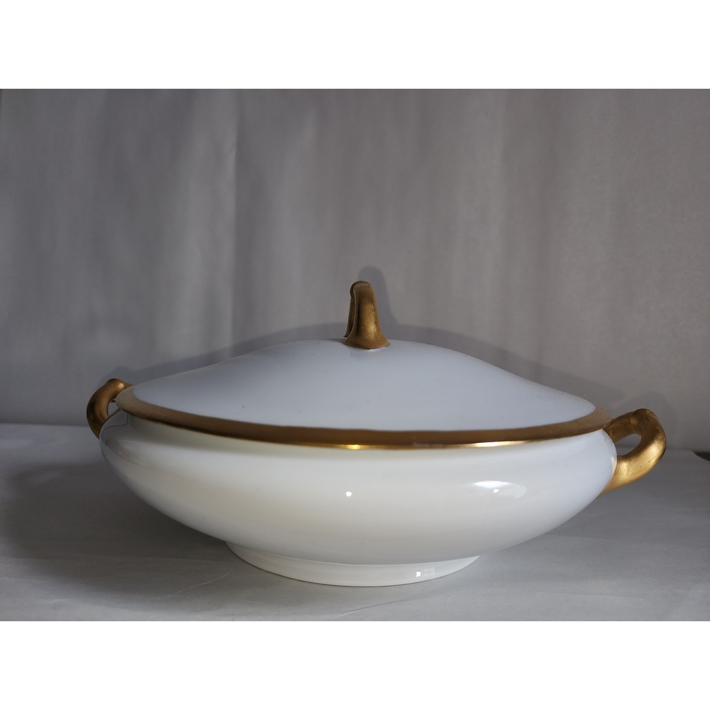 Vintage Heinrich & Co. Selb Bavaria Porcelain Covered Serving Bowl